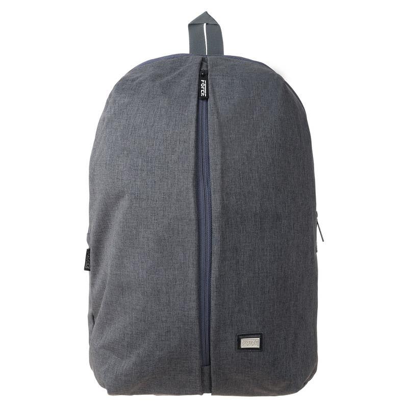 Force Backpack with Quilted Back, 47×32 cm, 2 Zippers - Gray