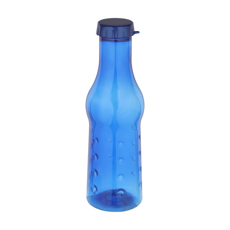 Max Plast Plastic Water Bottle with Cover, 650 ml - Blue
