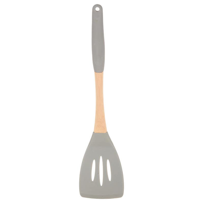 Rocky Silicone Carrier with Wood Handle, 30 cm - Grey