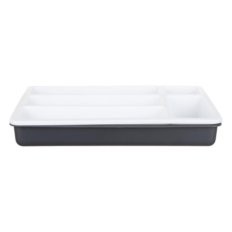 M-Design Plastic Spoon Drawer with Sides, 51×36 cm - Grey White