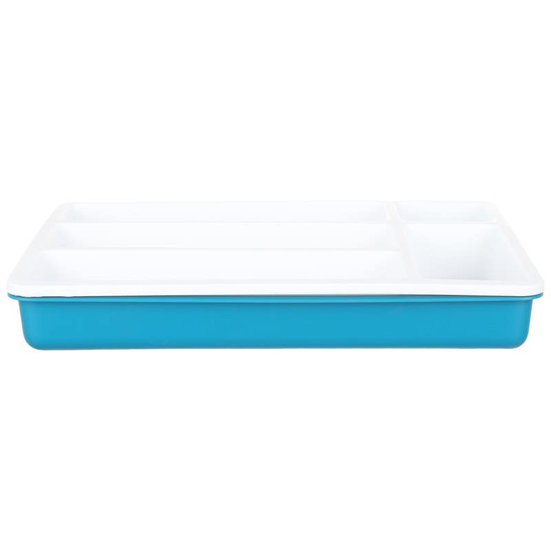 M-Design Plastic Spoon Drawer with Sides, 51×36 cm - Turquoise White