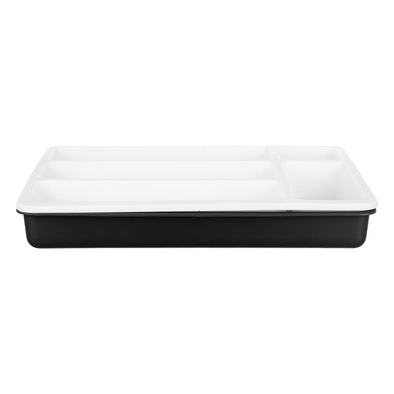 M-Design Plastic Spoon Drawer with Sides, 51×36 cm - Black White