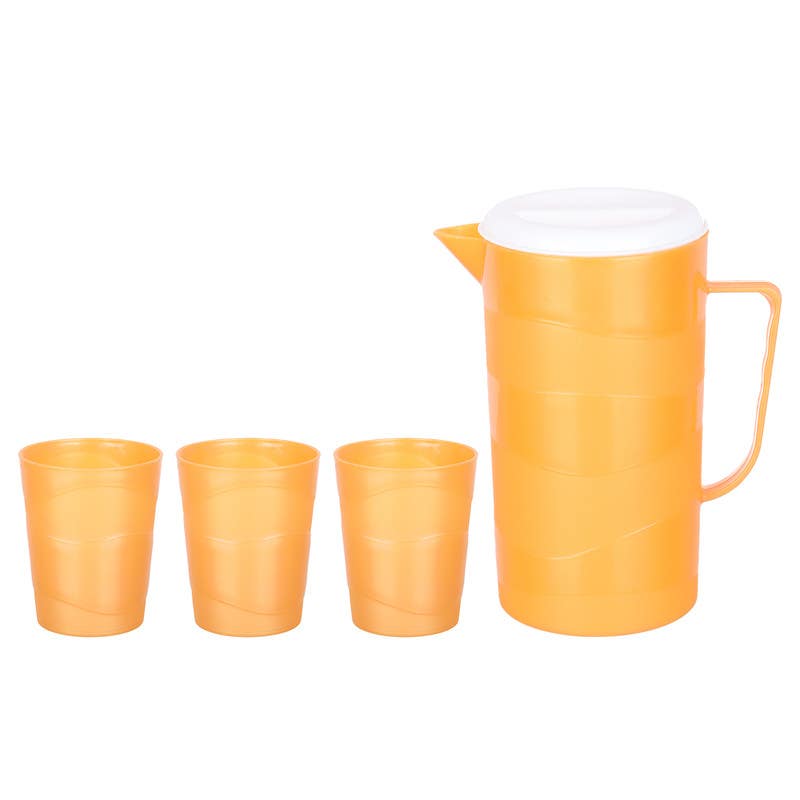 Winner Plast Flask with cups, 4 Pieces - Orange White