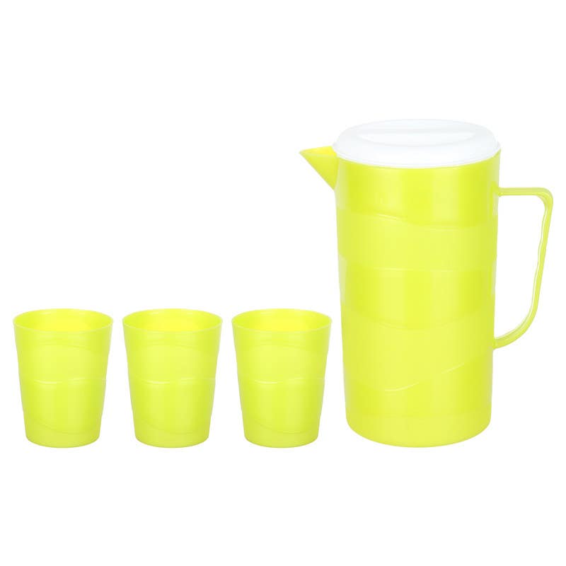Winner Plast Flask with cups, 4 Pieces - Light Green White