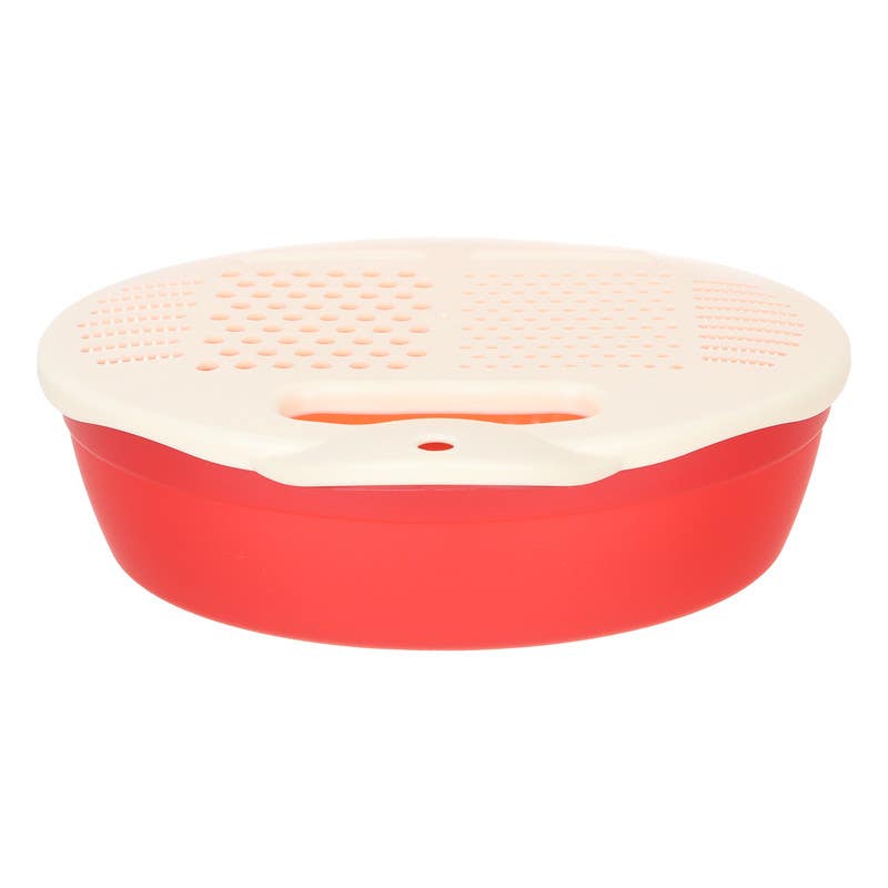 Winner Plast Round Plastic Grater, 22 cm - Red Beige