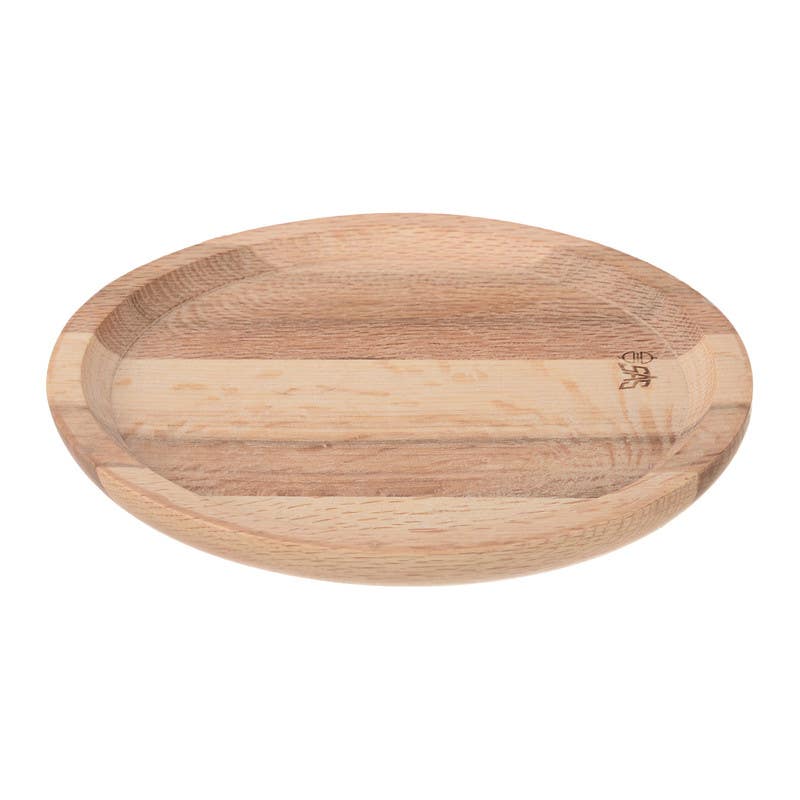 Wooden Circular Serving Tray, 19.5 cm - Brown