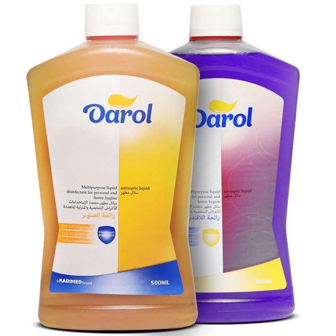 Darol Disinfectant and Cleaner, 2 2 Pieces, Multi-Purpose 500 ml, Pine Scent