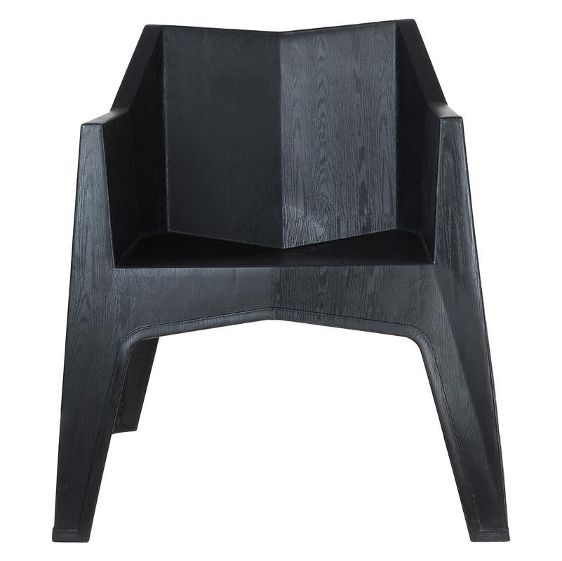 Plastic Wide Chair, 80×60×70 cm - Black
