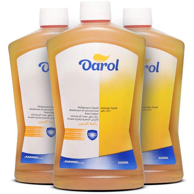 Darol Disinfectant and Cleaner, 3 Pieces, Multi-Purpose 500 ml, Pine Scent