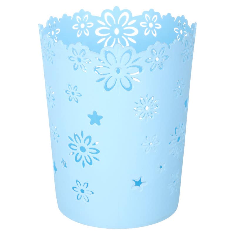 Plastic Decorative Basket, 24.5×19.5 cm - Light Blue
