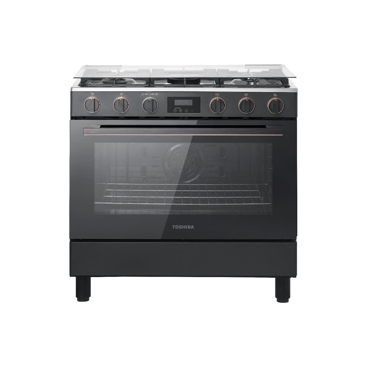Toshiba RLA2-90MG5GE(MG)-EG Gas Cooker, 90 cm, 5 Burners, Full Safety