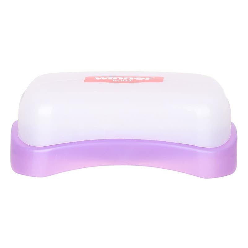 Winner Plast Rectangular Soap Dish with Lid, 12×8.5 cm - Multicolor