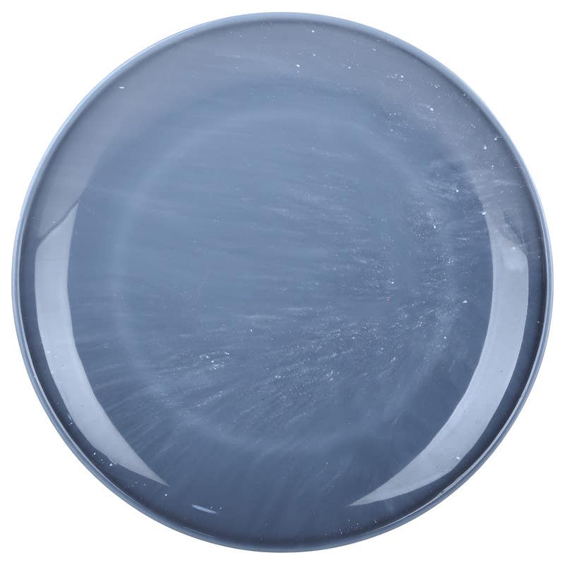 Bright Designs Melamine Plate, 26 cm - Grey Black