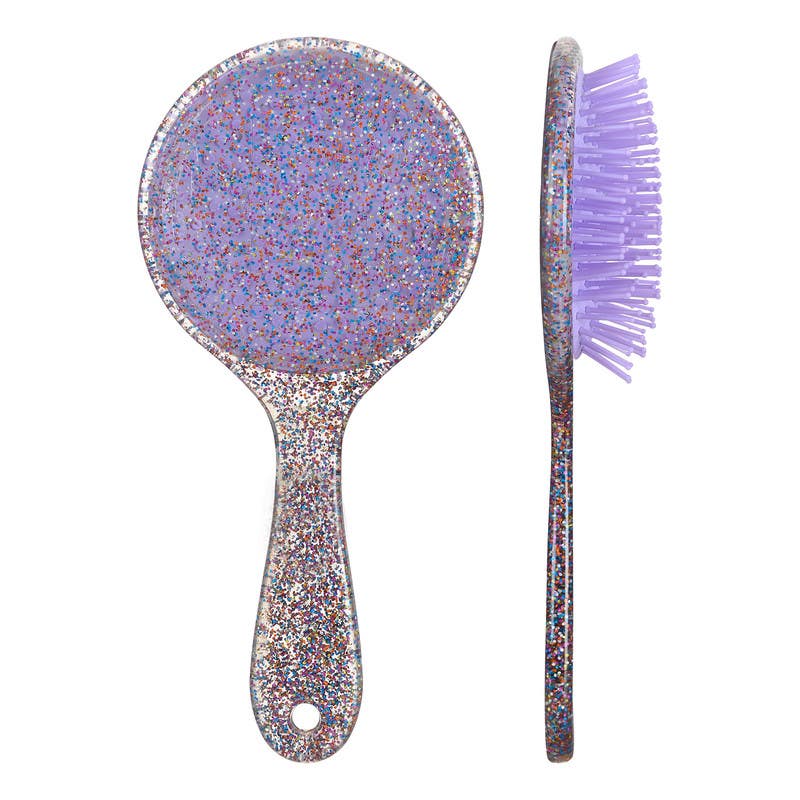 Round Plastic Hair Brush, 22x10.5 cm - Multicolor