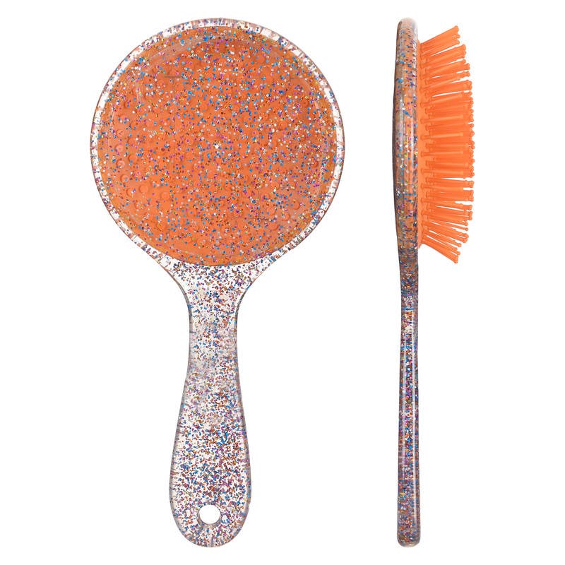 Round Plastic Hair Brush, 22x10.5 cm - Multicolor