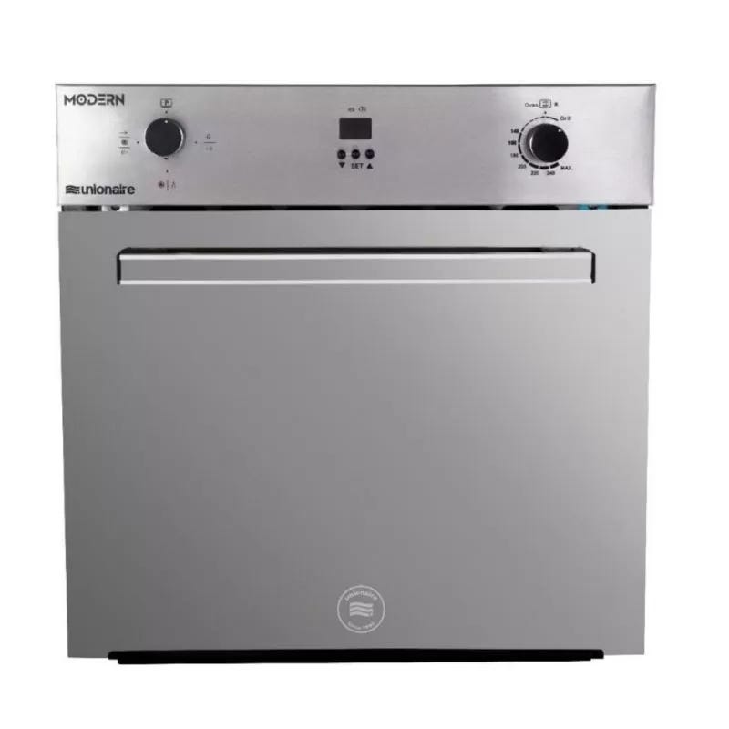 Unionaire BO66S1-119-DSF-MD-AL Built-in Gas Oven, 60 cm, Grill, Fan, Full Safety, Digital - Silver