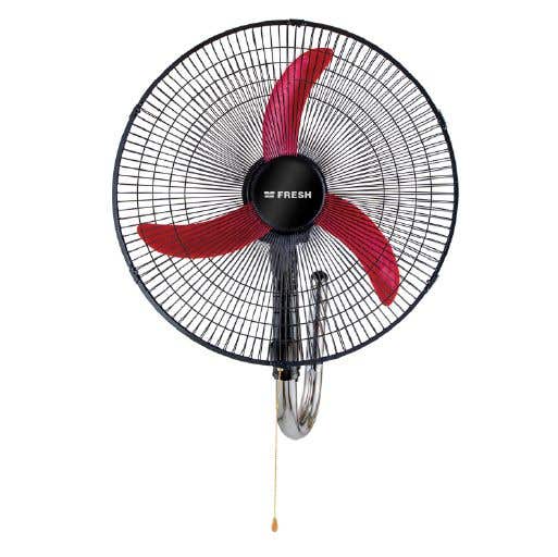 Fresh 500005314 Shabah Wall Fan, 20 Inches, 3 Blades - Black Red