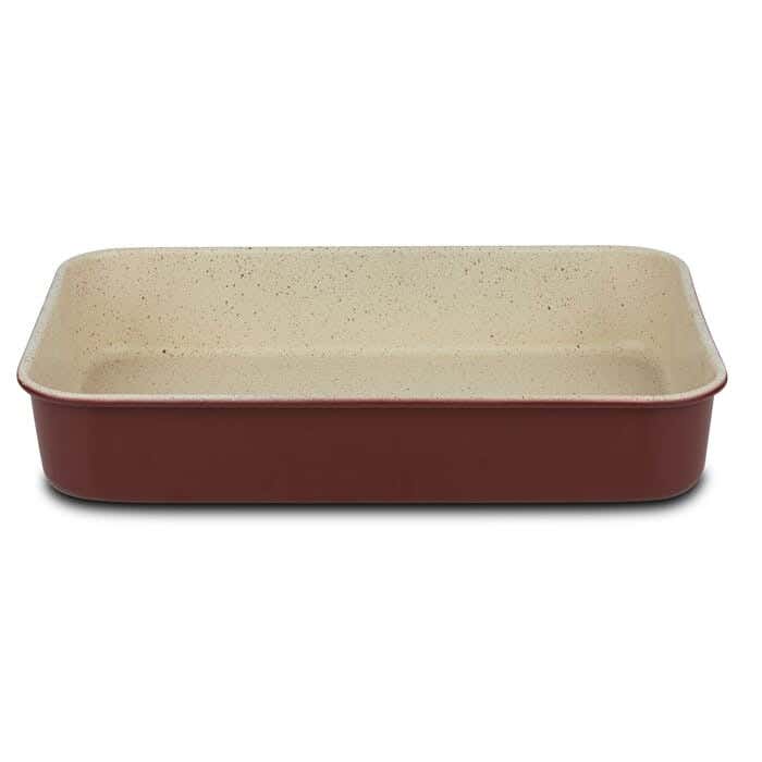 Nava oven tray, ceramic, 40 cm - burgundy