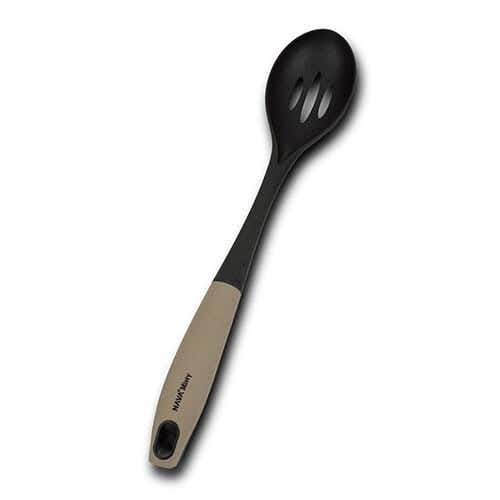 Nava serving spoon, 34 cm, silicone - black beige