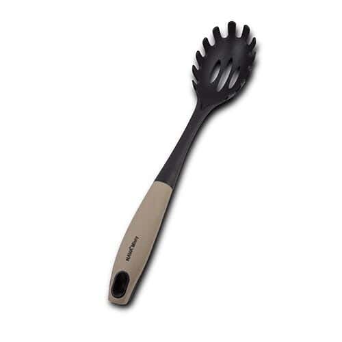 Nava serving ladle, 34 cm, silicone - black beige