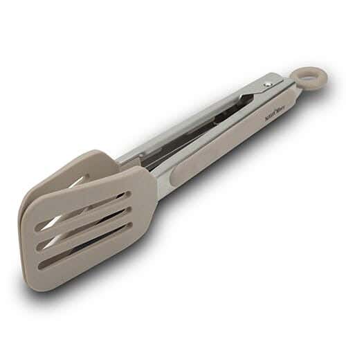 Nava Kitchen Tongs, 23cm, Silicone - Black Beige
