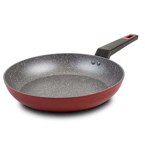 Nava Granite Fryer, 28 cm - Black/Red