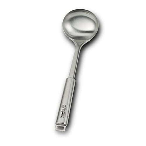 Stainless steel serving ladle, 32 cm - Silver