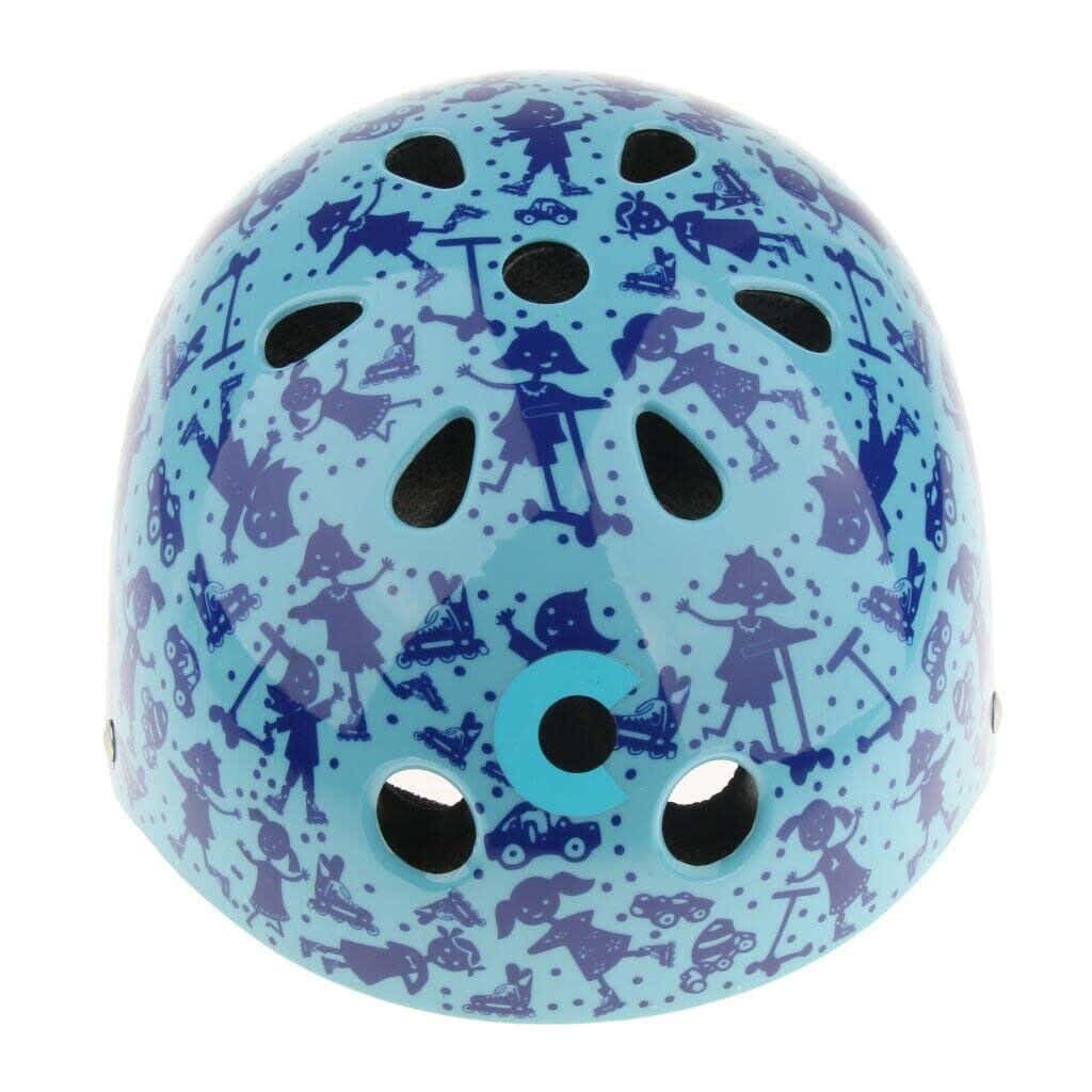 Kids' Safety Helmet For Skateboarding And Inline Skating, Fun Design - Blue