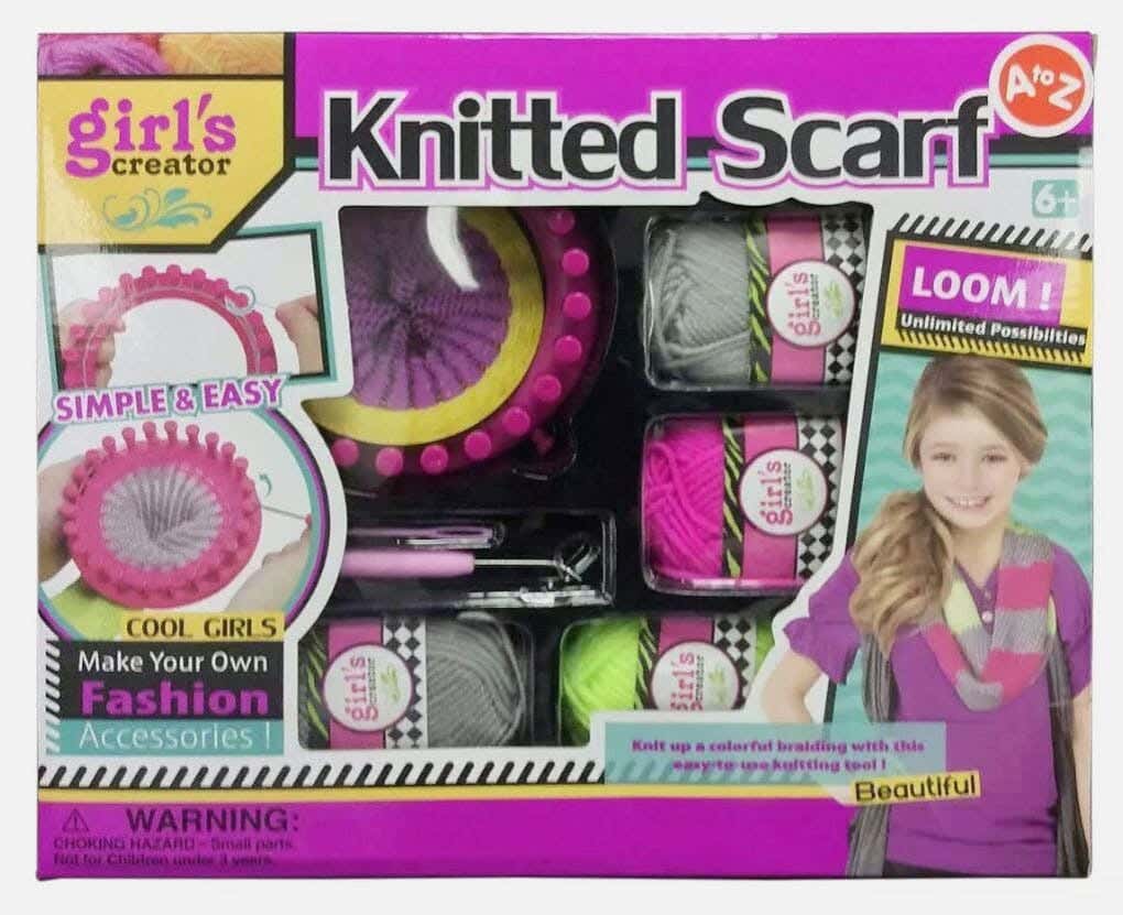 Mbk Knitted Scarf Set Toy - Fuchsia