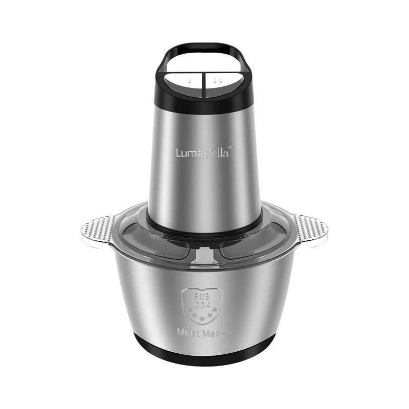 Luma Bella LB-56009 Stainless Steel Chopper, 3 Liters, 800 Watts, 2 Speeds - Silver