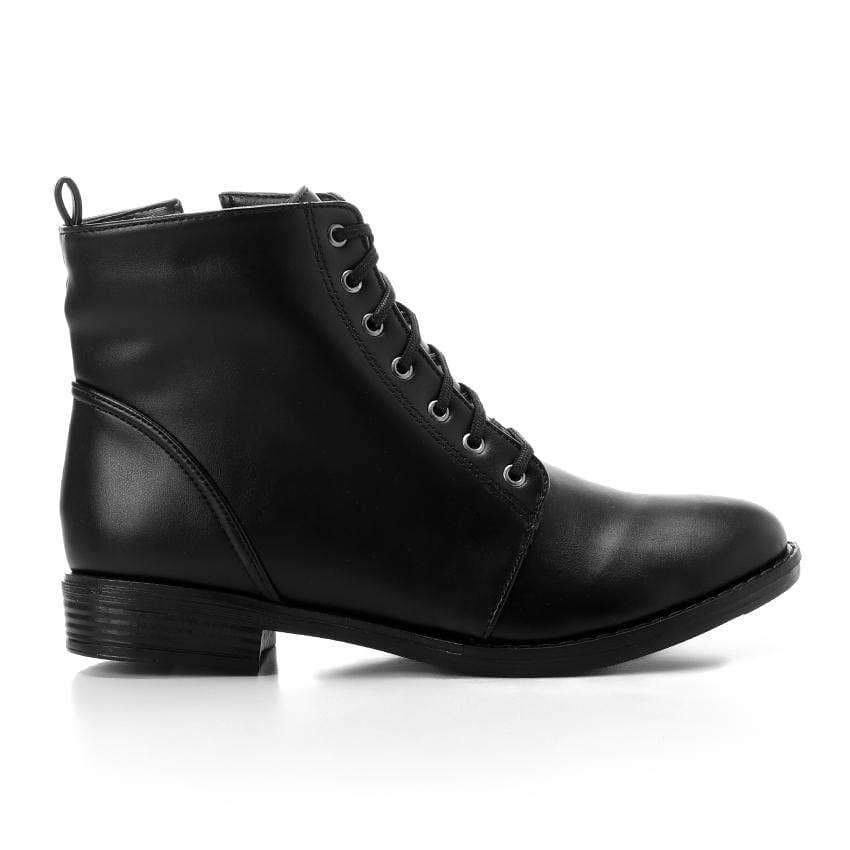 Xo Style Women Flat Leather Ankle Boot
