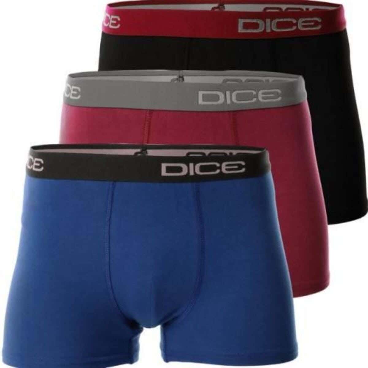 Dice Men'S Fabric Boxer Shorts Set, 3 Pieces