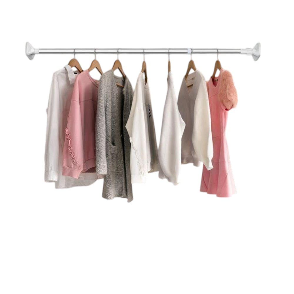 Multi-Use Stainless Steel Curtain Rod , 110Cm - 2M - Silver