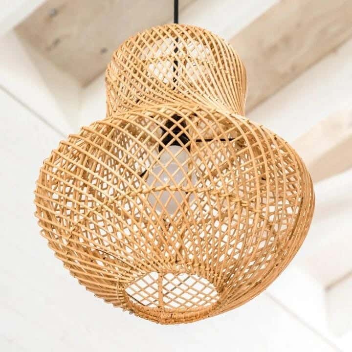 Natural Bamboo Chandelier, Handmade, 45X50 Cm - Beige