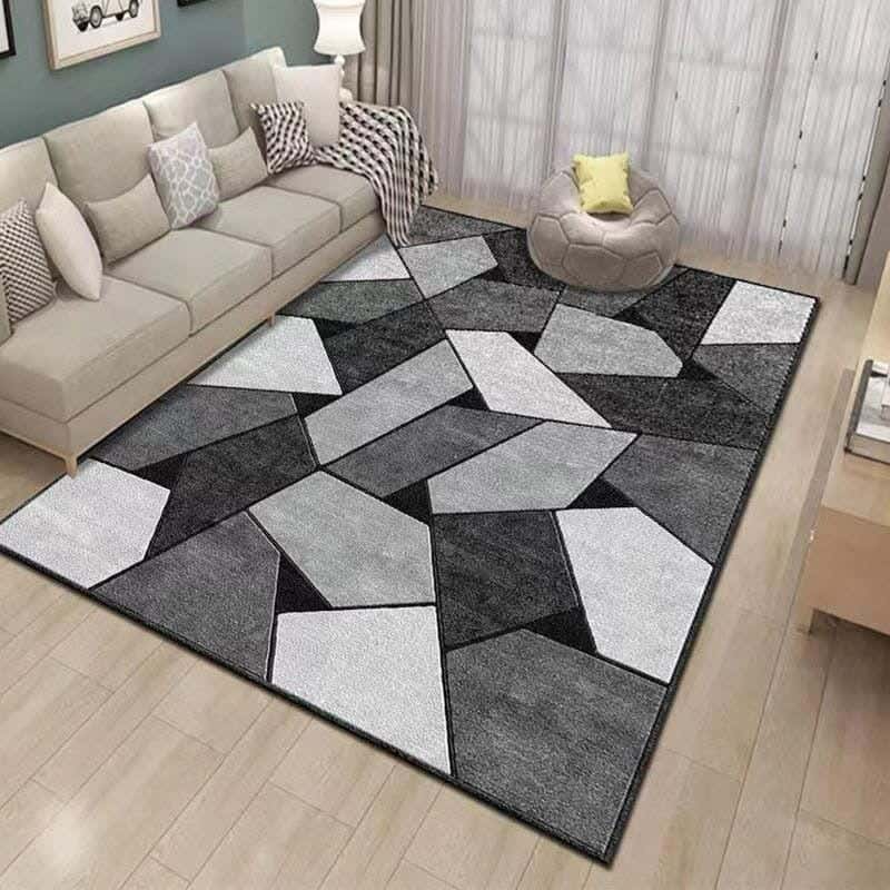 Line Sleep Dots Fabric Carpet protector, 160x250 cm - Multicolor