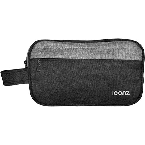 Iconz Polyester Handbag, With Zipper - Black Grey
