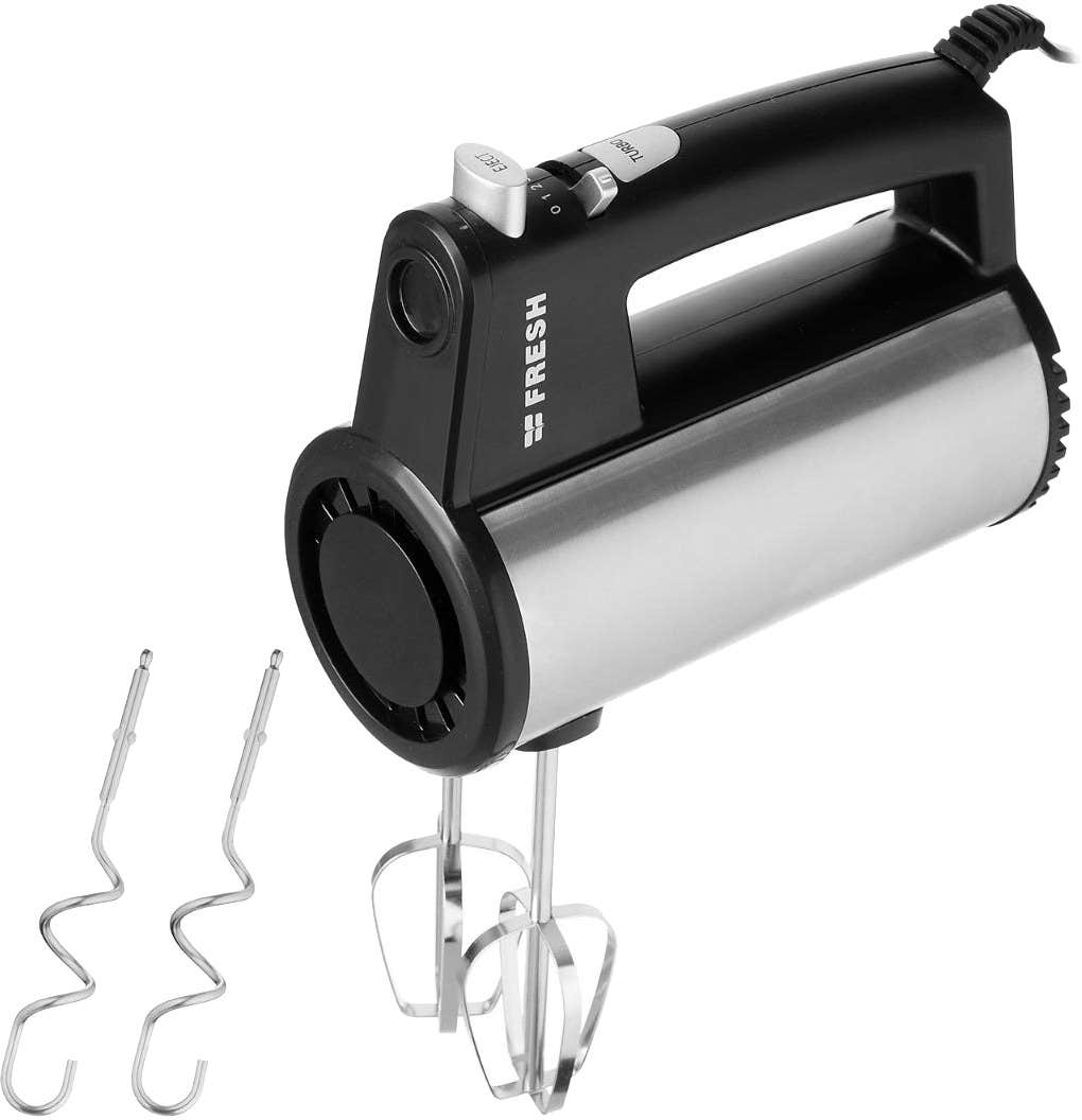Fresh HM-400 Hand Mixer, 400 Watt, 5 Speeds, Turbo Function - Black Silver