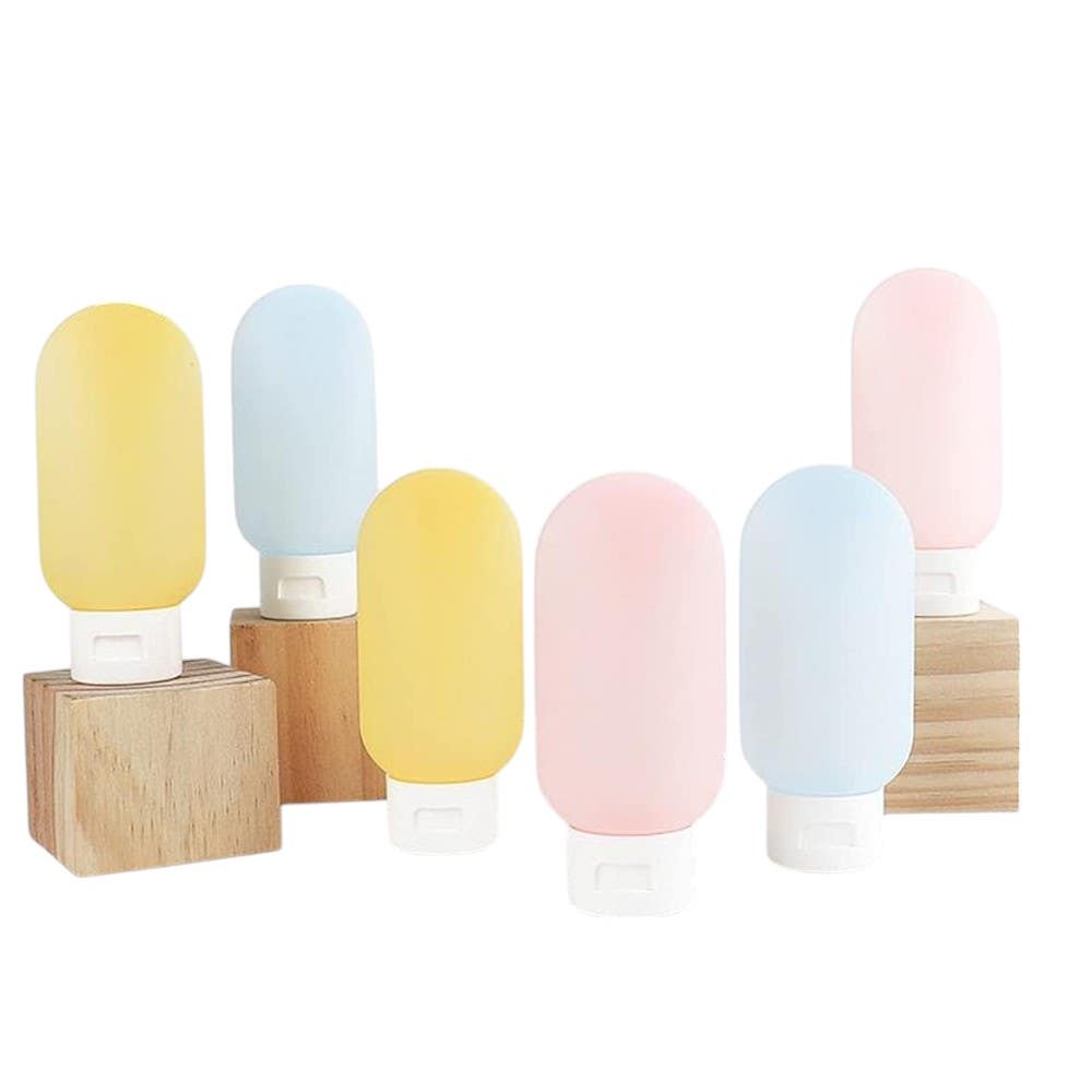 Plastic Cosmetics Travel Bottles Set , 3 Pieces , 60Ml - Multicolor