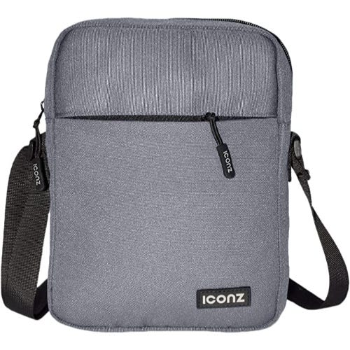 Icons Crossbody Bag, Thick Design, 23 × 17 × 5.5 Cm - Light Grey
