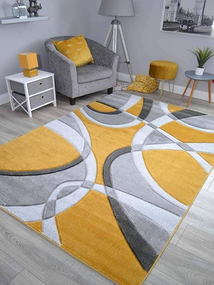 Line Sleep Dots Fabric Carpet protector, 160x250 cm - Multicolor