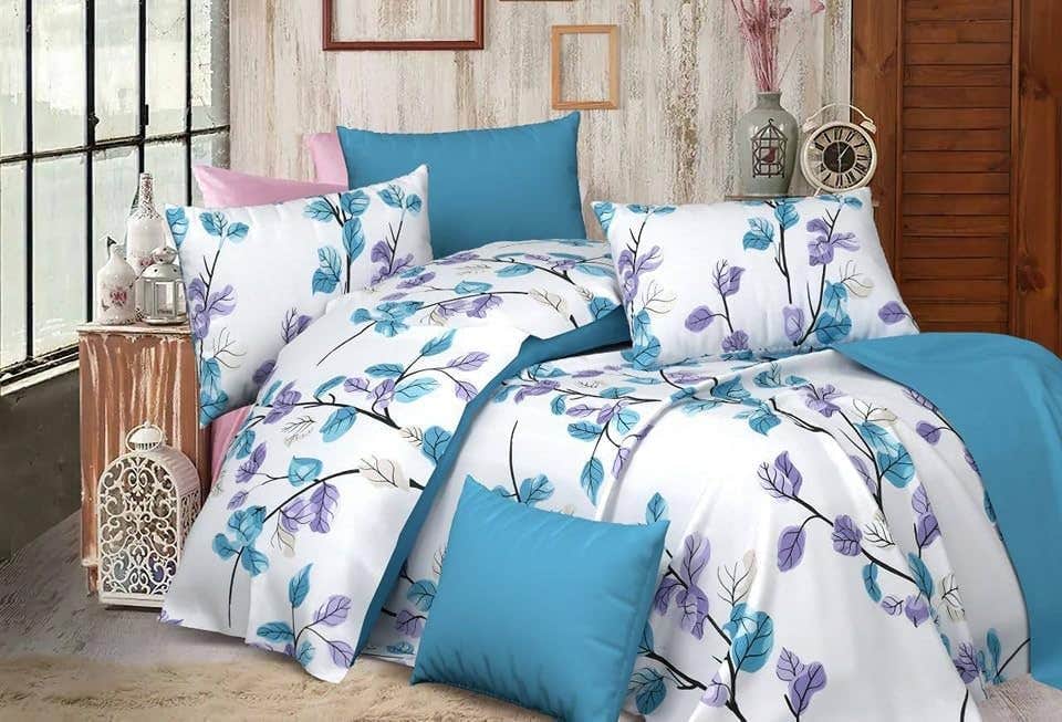 Comfortable imported Indian cotton Quilt, size 240x250 cm, 3 pieces - Multicolor