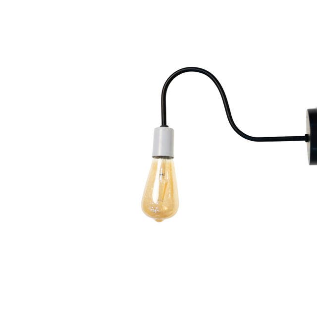 Wall Light Hanging, 25x10x10 cm - Black White