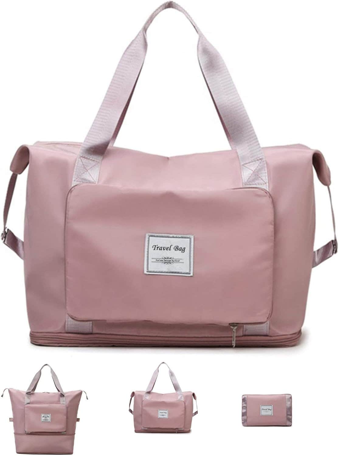 Gial Large Capacity Waterproof Travel Duffel Bag, 40 x 20 x 25 cm - Pink