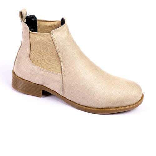 Xo Style Women Mid Heel Leather Ankle Boot