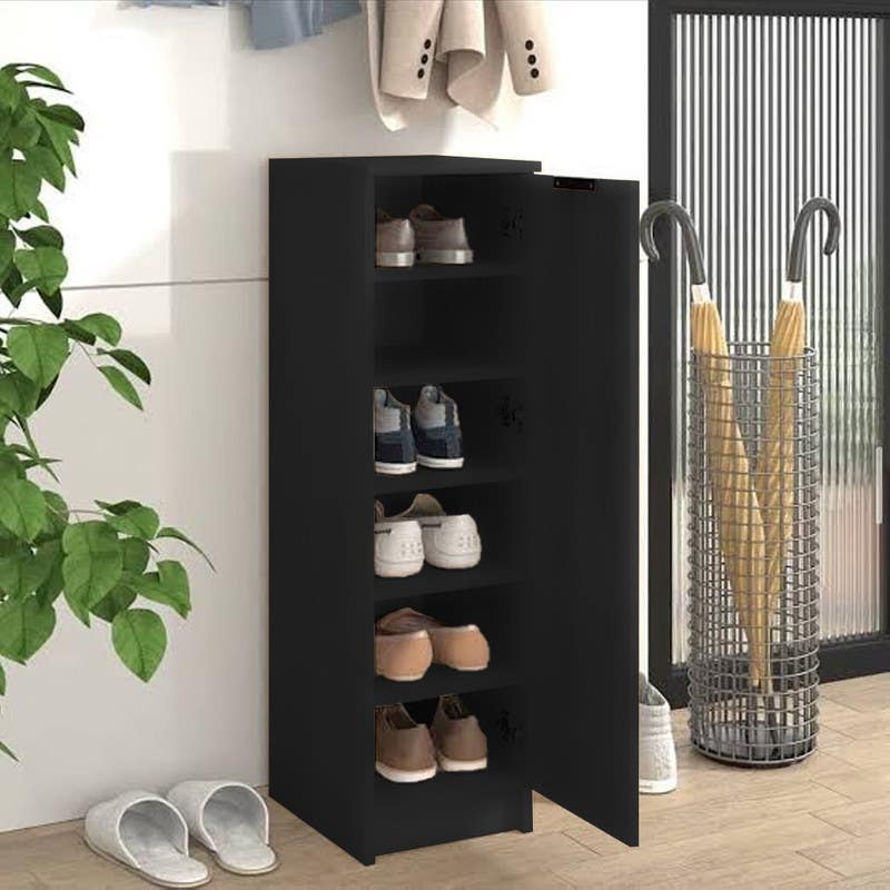 Shoe cabinet, MDF, 50x110 cm - Black