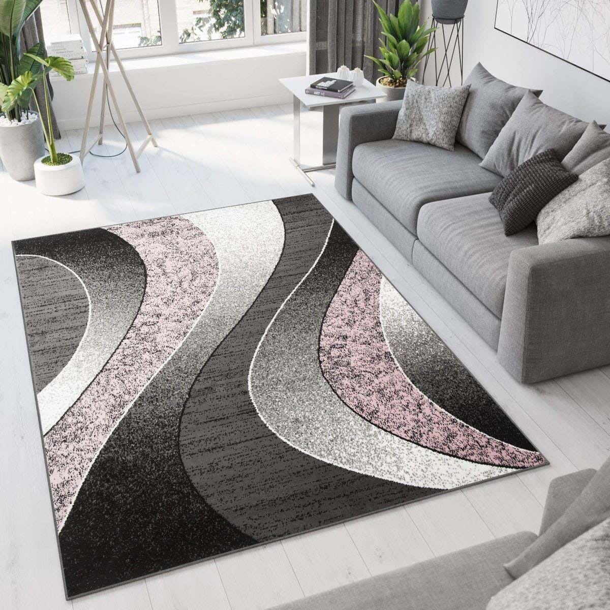 Line Sleep Dots Fabric Carpet protector, 160x250 cm - Multicolor