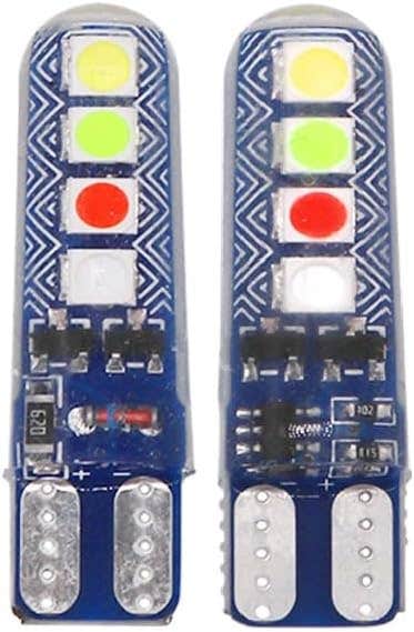 Turbo Vehicle Parking T10 LED Light Bulb, 5W 12V, 2 Pieces - Multicolor