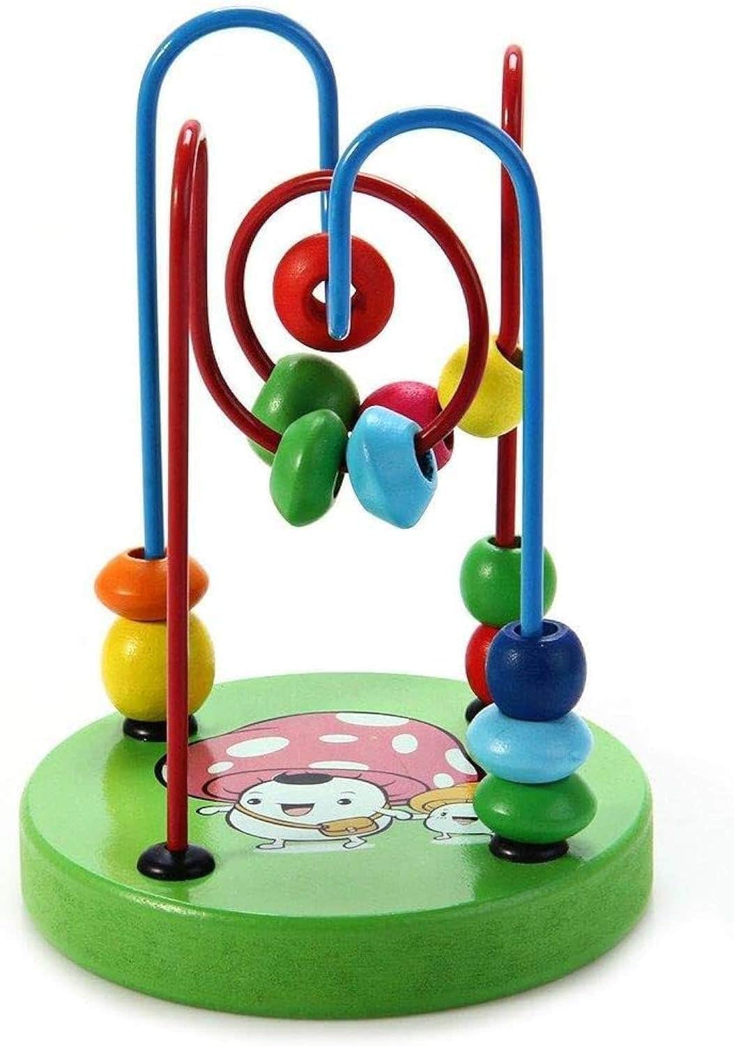 Wood Mini Bead Maze Educational Toy - Multicolor