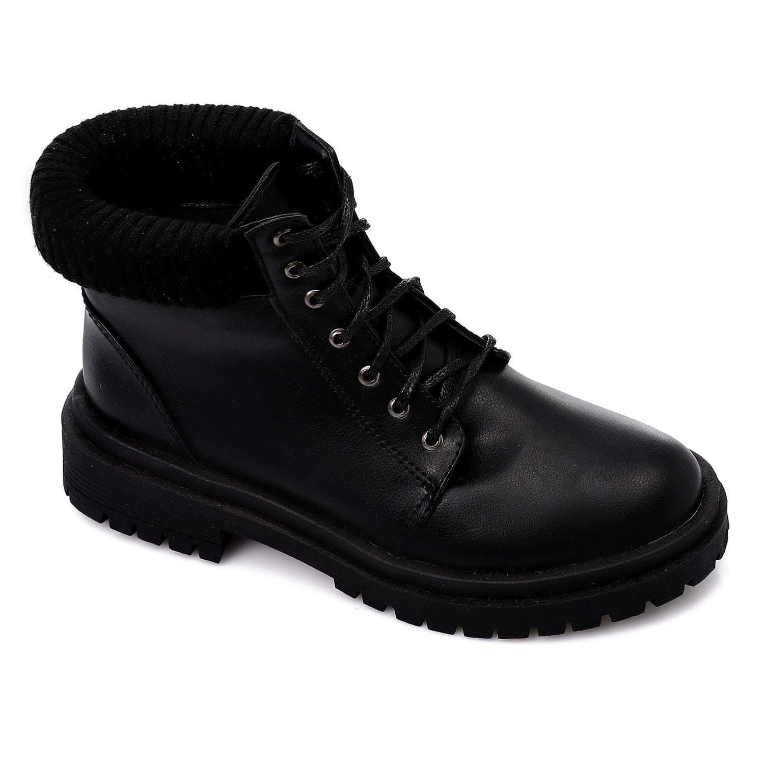 Xo Style Women Mid Heel Leather Ankle Boot