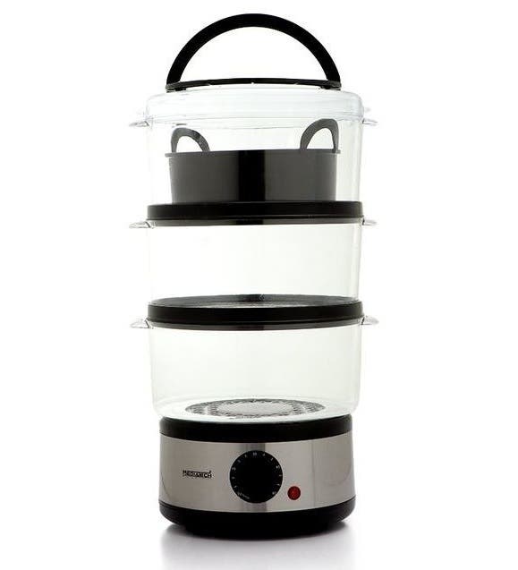 Media Tech MT FS88 Steam Cooker, 500 watt, 2.5 Liter, 3 Layers - Silver